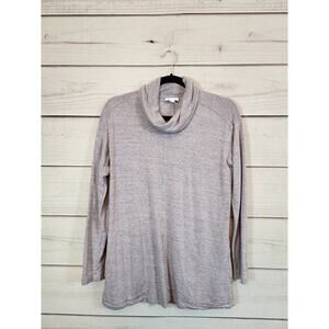 Purejill Women's‎ Gray Purple Stretch Cowl Neck  Long Sleeve Pullover Sweater XS